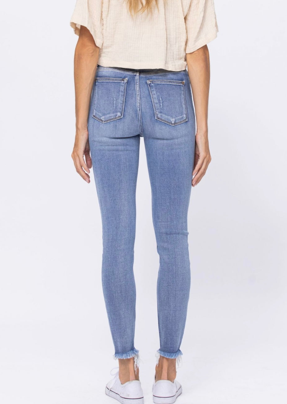 Judy Blue - High Waist Button Fly Skinny Jeans