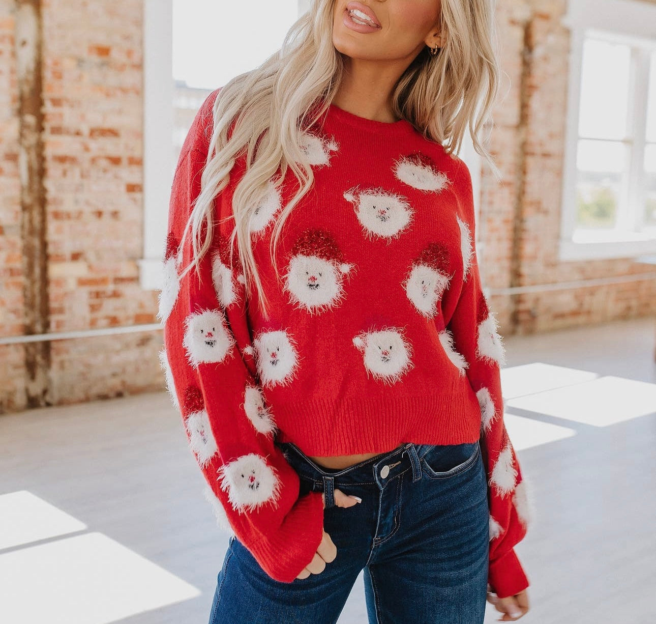 Santa's Coming To Town Sweater - Red