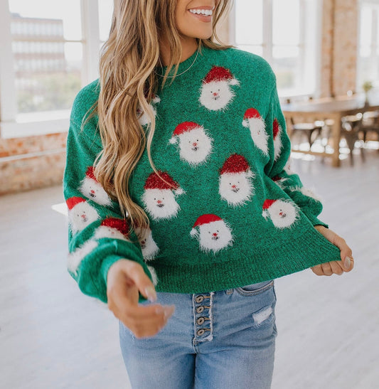 Santa's Coming To Town Sweater - Green